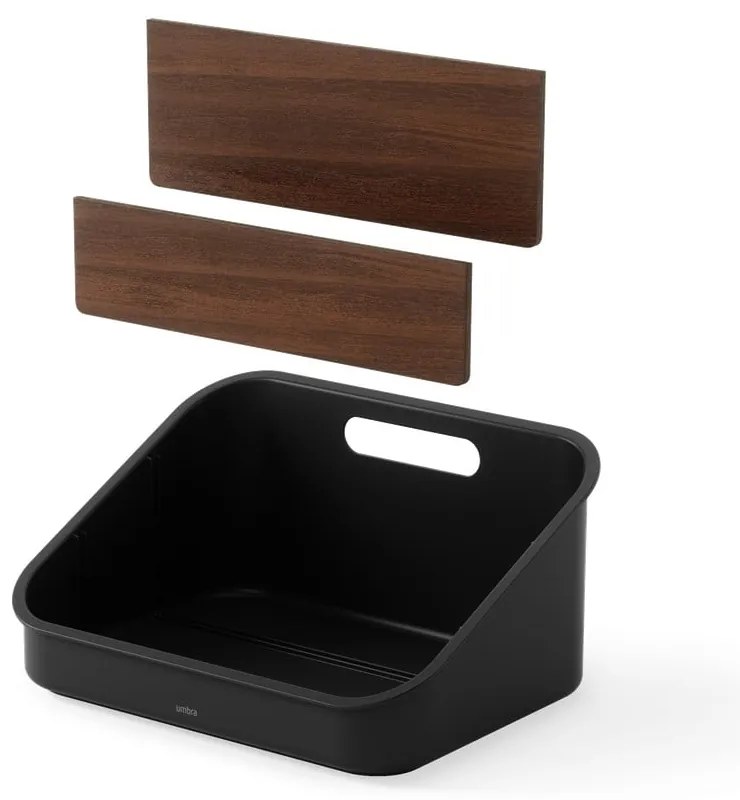 Черен органайзер за козметика за баня от рециклирана пластмаса Bellwood – Umbra