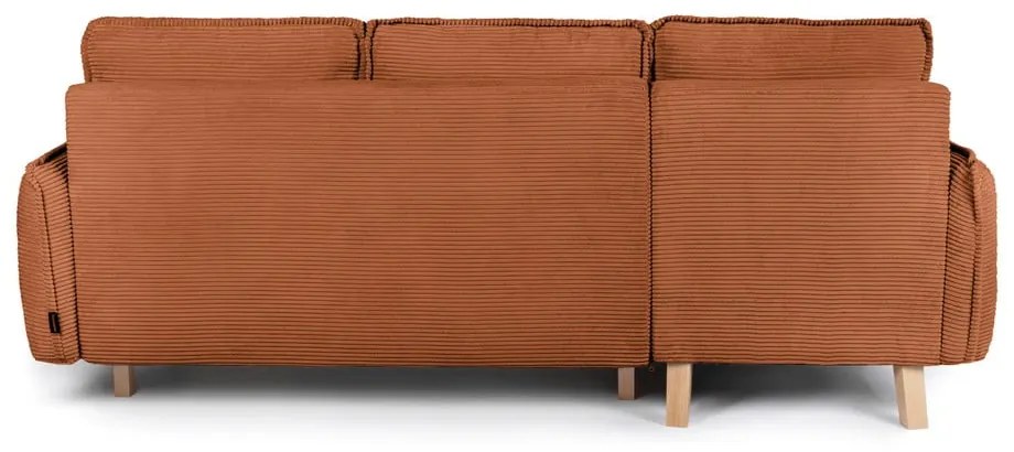 Променлив оранжев велурен разтегателен диван Tori - Bonami Selection