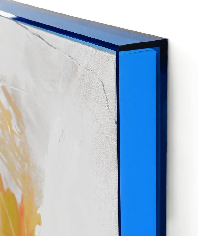 Картина с ръчно изрисувани елементи 102x102 cm Confidential Blue – Malerifabrikken