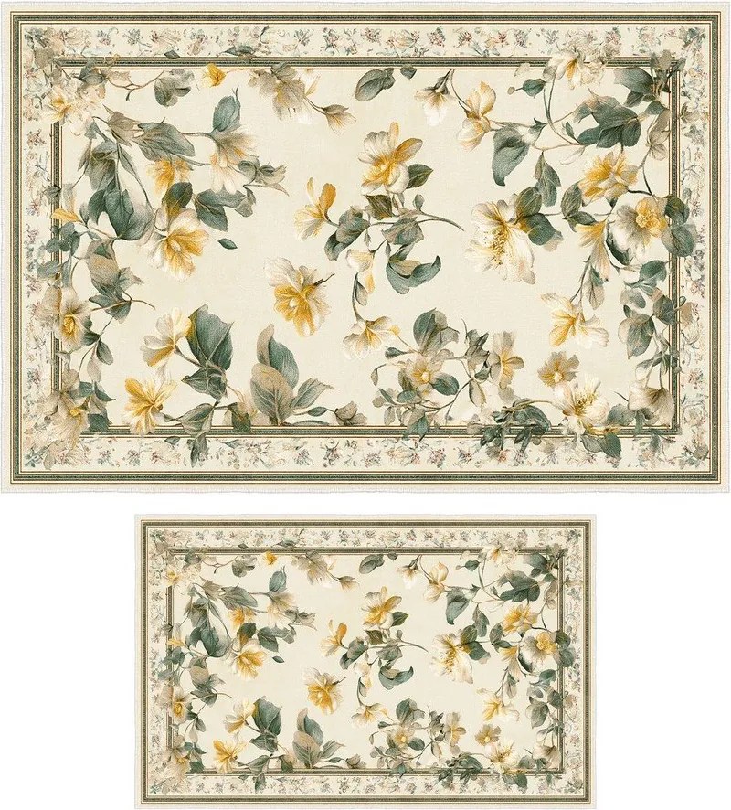 Бежови килими за баня в комплект 2 бр. 60x100 cm – Foutastic