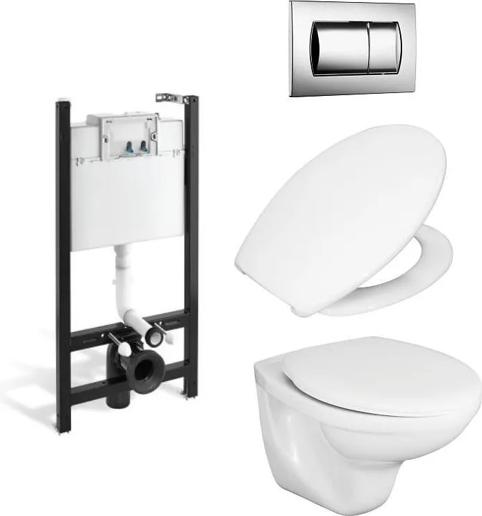 Комплект Eco Solution с бутон хром гланц 4 в 1, NEO Rimless, WQ8Q23700000004 + WQ3U86210040003 +H8235710000001 + H8913970000001