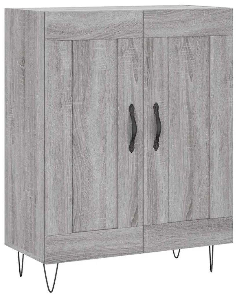 830194 vidaXL Сайдборд, сив сонома, 69,5x34x90 см, инженерно дърво