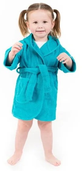 Син памучен бебешки халат размер 1-2 години - Tiseco Home Studio