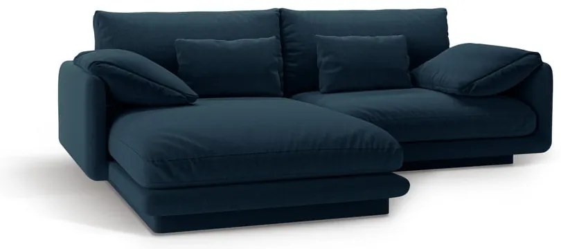 Тъмносин ъглов диван (ляв ъгъл) Torino – Micadoni Home