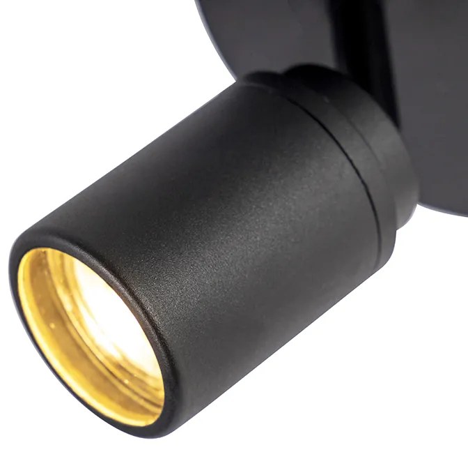 Интелигентен прожектор за баня черен IP44 вкл. 3 WiFi GU10 - Ducha