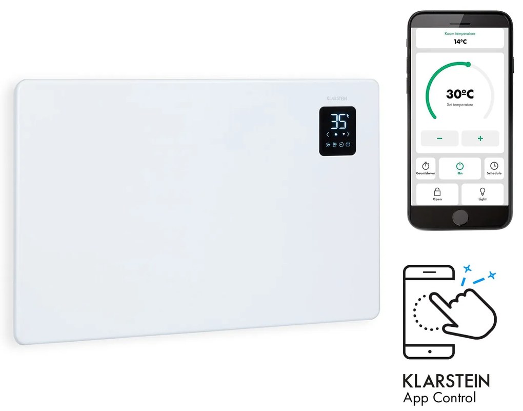 Klarstein Bansin Smart 1500, конвектори, 1500 W, управление чрез приложение