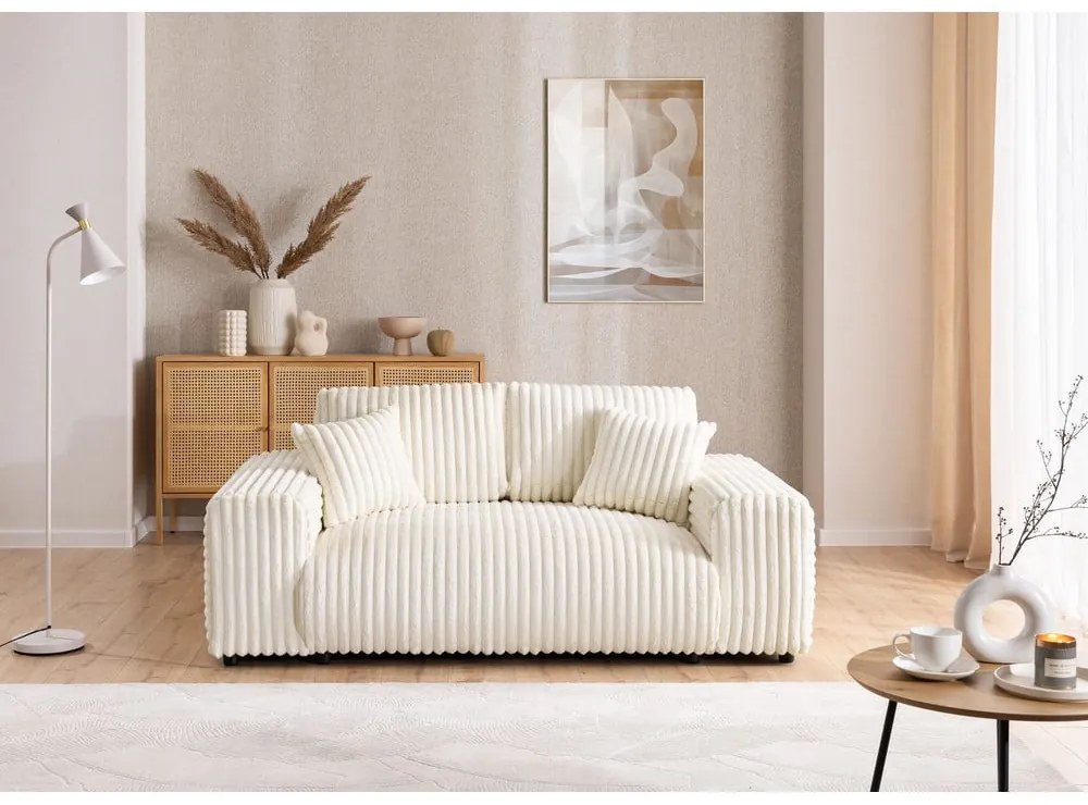 Кремав диван от рипсено кадифе 178 cm Justin – Ropez