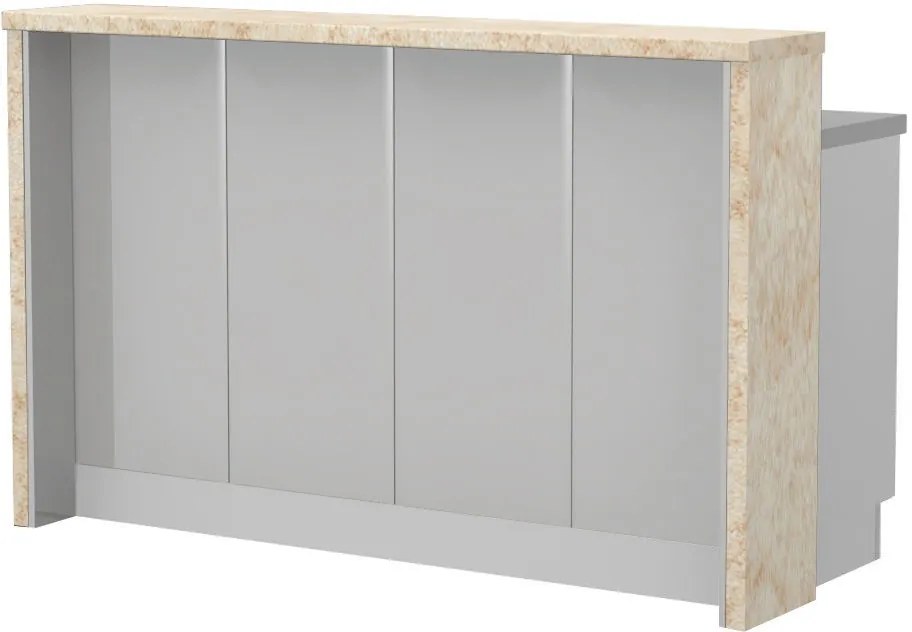 Островна кухненска пейка Modena-Length: 160 cm.-Gray light-Latino Marble