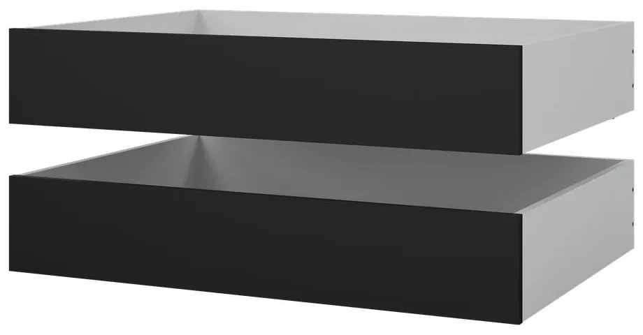 Черни чекмеджета за под леглото в комплект от 2 бр. 90x190/140x190 cm Naia – Tvilum
