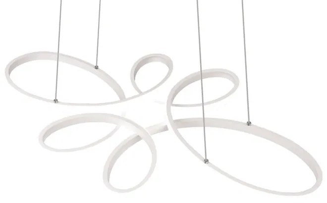 Бяло LED висящо осветително тяло Fly - Trio