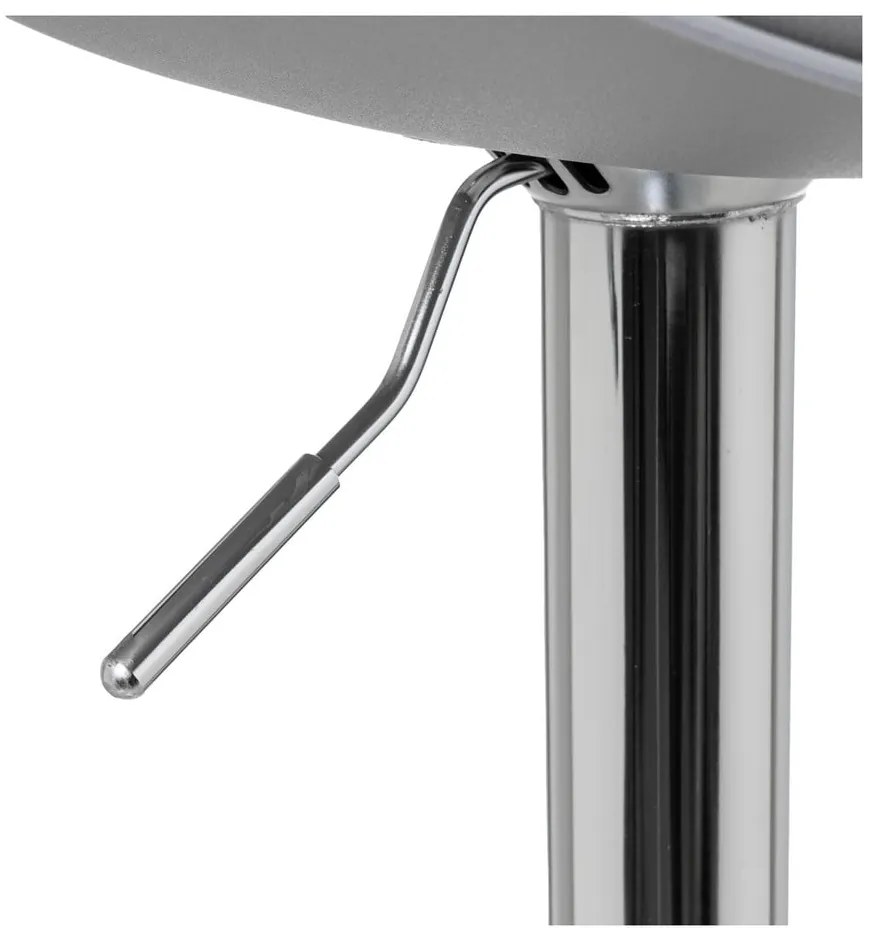 Сиви бар столове в комплект от 2 бр. с регулируема височина от имитация на кожа (височина на седалката 56,5 cm) – Casa Selección