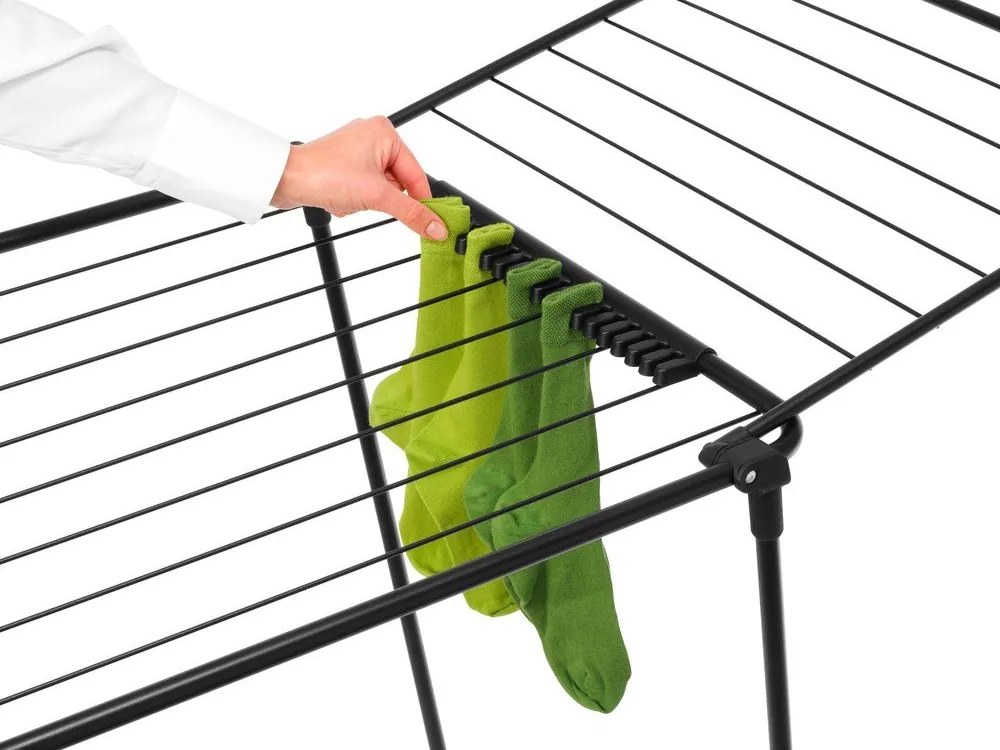 Матово черна сушилня за дрехи 22 m HangOn Too – Brabantia