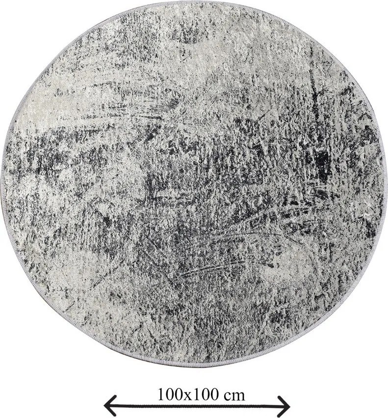 Сив килим за баня ø 100 cm Evidence – Foutastic