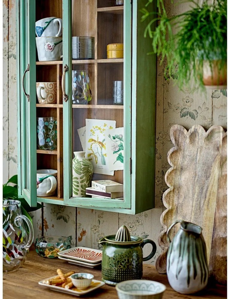 Зелена витрина от масивна ела 13,5x80 cm Hazem – Bloomingville