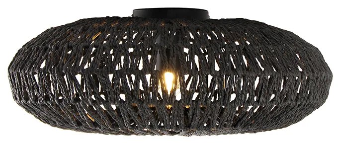 Ретро плафон черна въже 50см - Лина