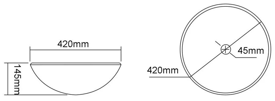 Стъклена кръгла мивка ø 42 cm Puketa – Sapho