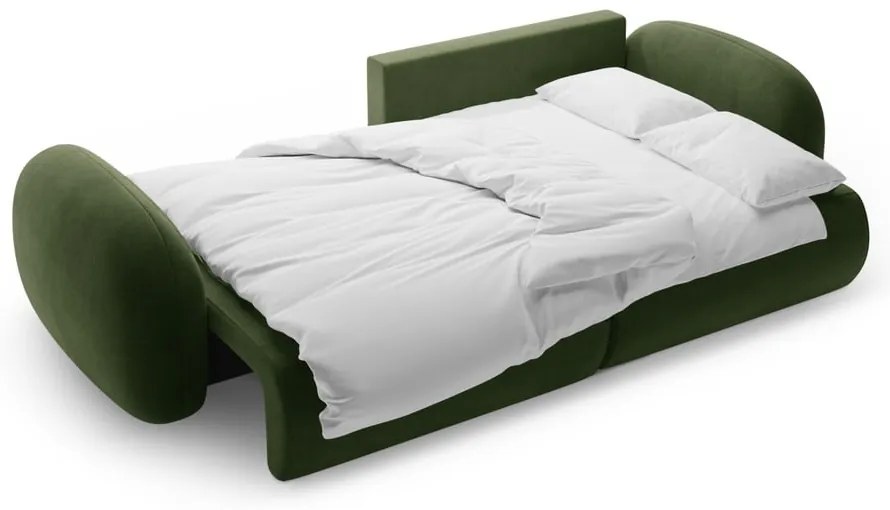 Зелен кадифен сгъваем/с място за съхранение ъглов диван Tonale – Cosmopolitan Design