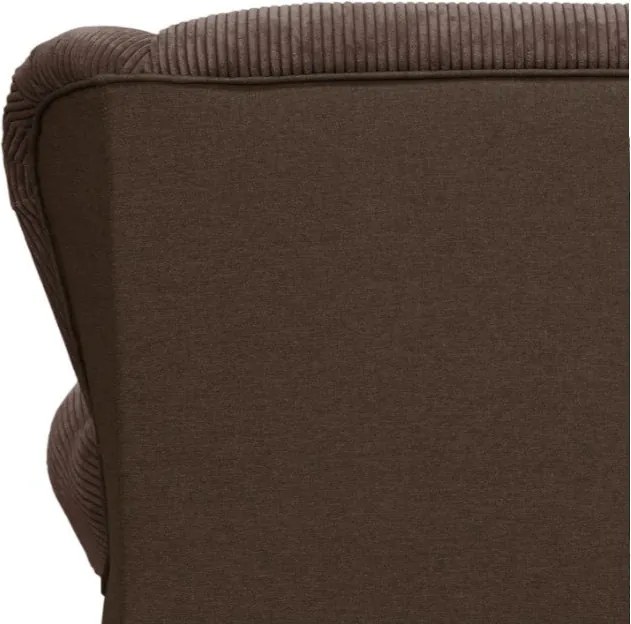 Тъмнокафяв шезлонг от рипсено кадифе Lord – Ropez