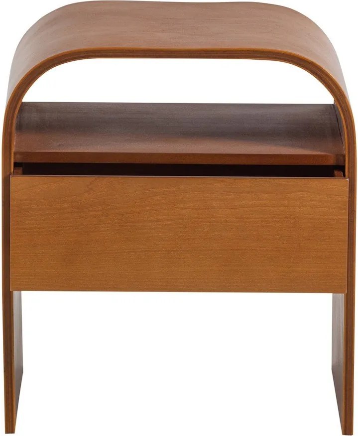 Нощно шкафче с рафтове в естествен цвят Momo – WOOOD