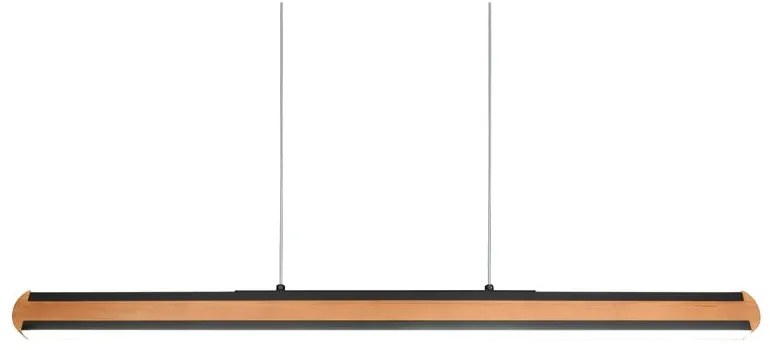 Черно и естествено LED висящо осветително тяло Deacon – Trio
