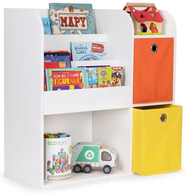 Бял дървен органайзер за детска стая