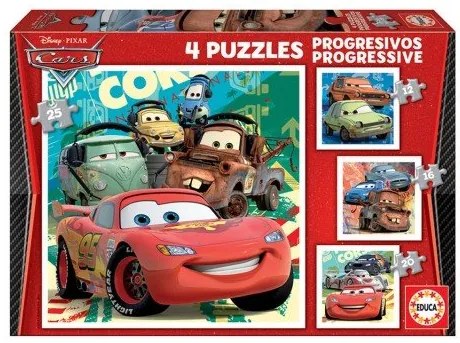 Educa - Детски пъзел Cars 2 4 броя 14942