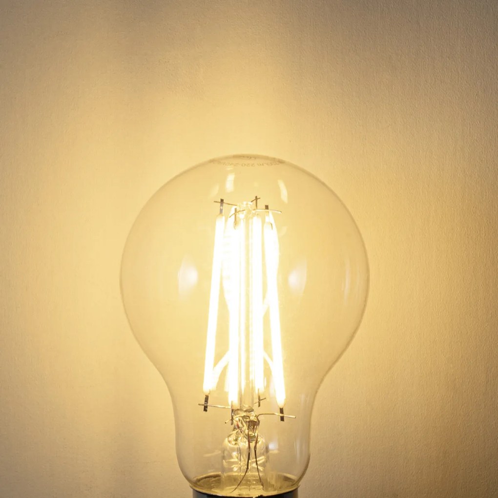 Комплект от 5 димируеми LED крушки E27 A60 6W 500LM 3000K