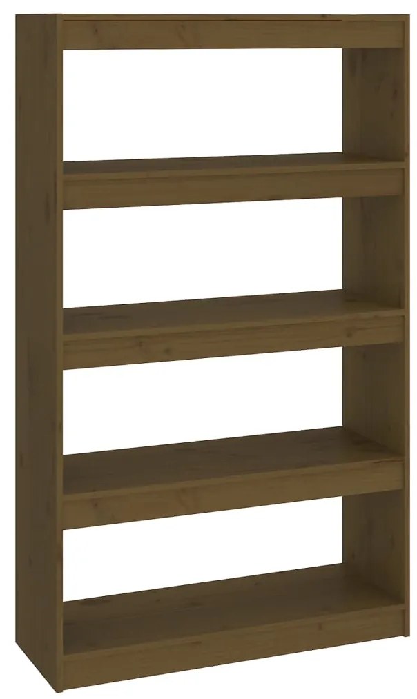 808196 vidaXL Библиотека/разделител за стая меденокафява 80x30x135,5 см бор