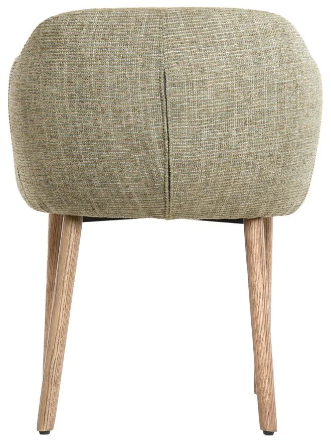 Светлозелени тапицирани трапезни столове в комплект с подлакътници 2 бр. Blaine – Light & Living