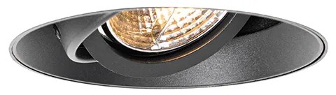 Модерен вграден прожектор черен GU10 AR70 кръгъл без рамка - Oneon