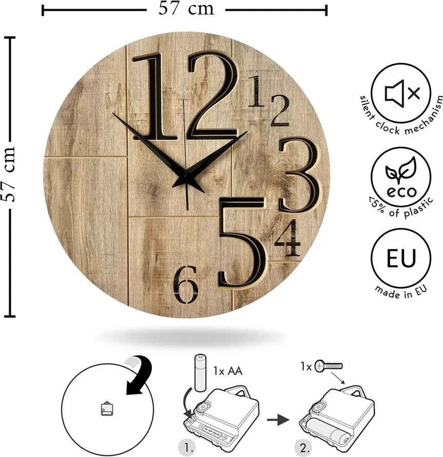 Стенен часовник ø 57 cm Lucas – Styler