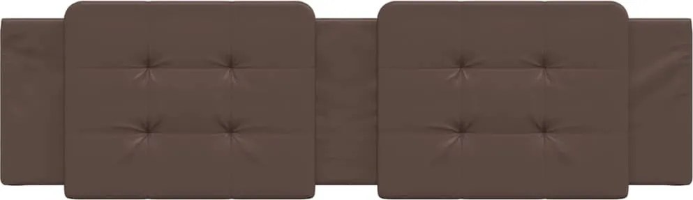 Мека табла за легло, кафява, 180 см, изкуствена кожа