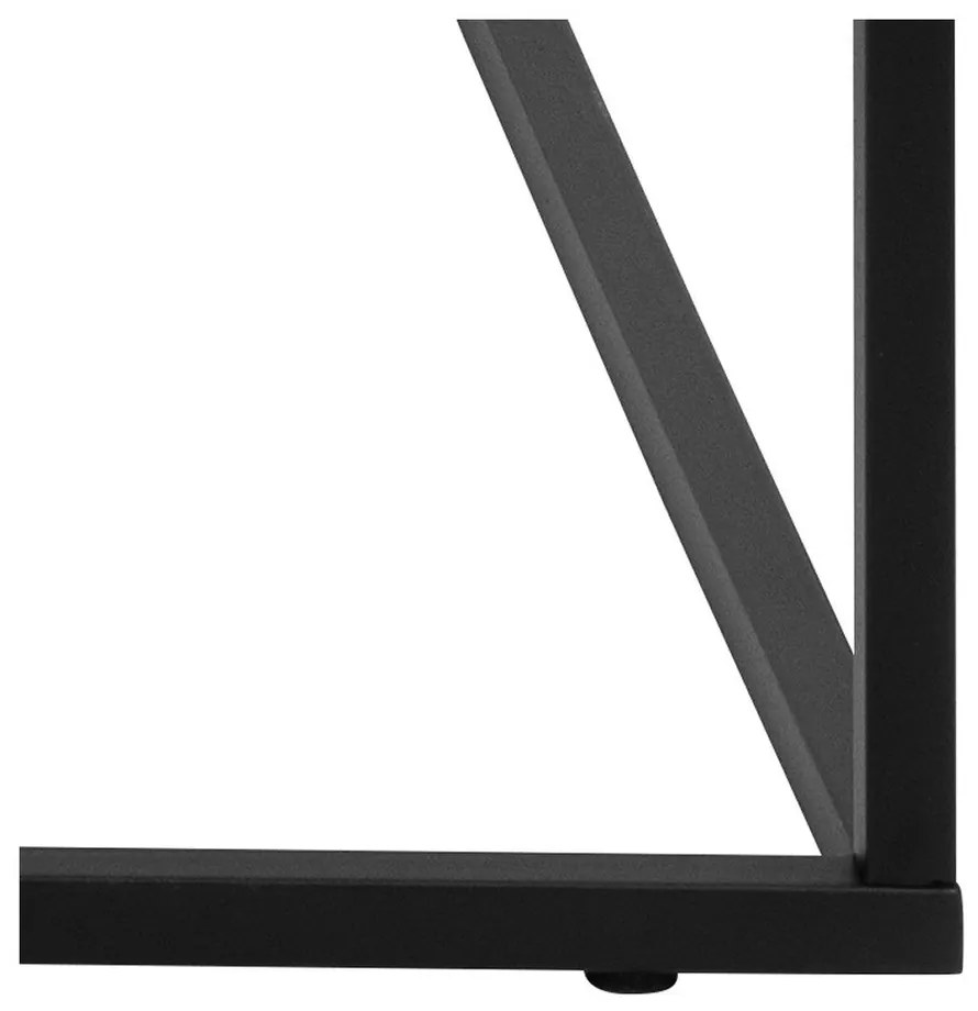 Черна масичка за кафе с плот от имитация на мрамор 55x110 cm Barossa – Actona