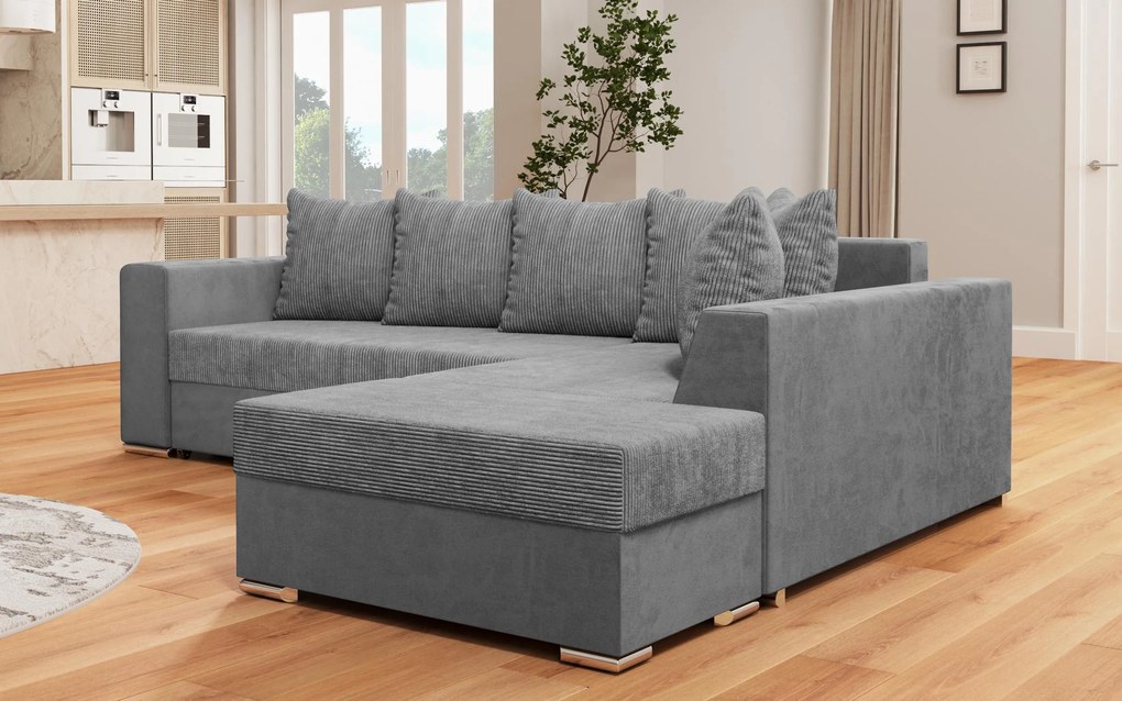 Разтегателен ъглов диван + табуретка Лондо