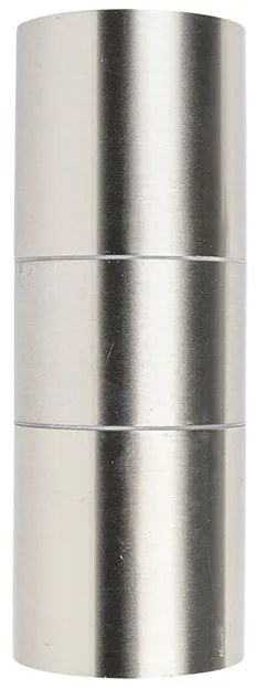 Външна стенна лампа стомана 2-светлина IP44 - Duo