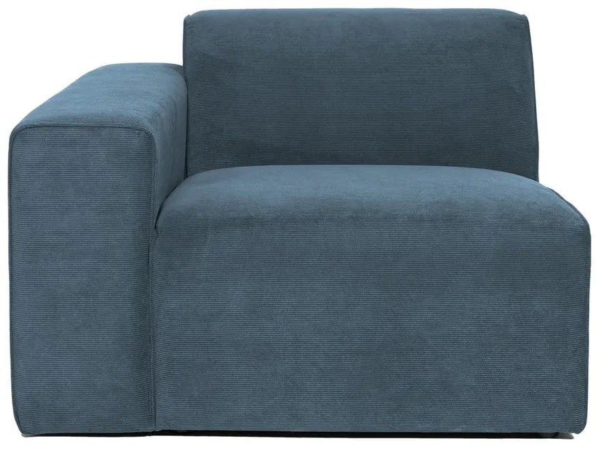 Син модулен диван от рипсено кадифе (ляв ъгъл) Sting – Scandic