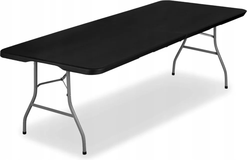 Сгъваема маса за кетъринг 240 см - черна