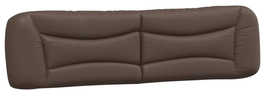 374625 vidaXL Мека табла за легло Hvar, кафява, 200 см, изкуствена кожа