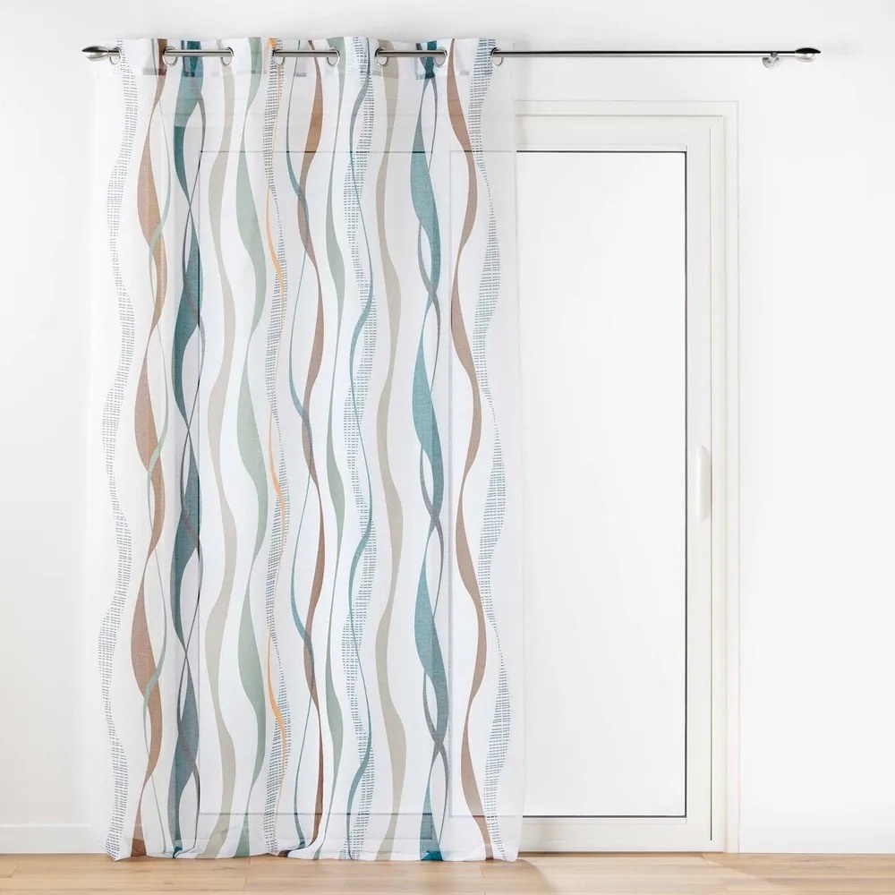 Завеса в бял и син цвят 140x280 cm Lisana – douceur d'intérieur