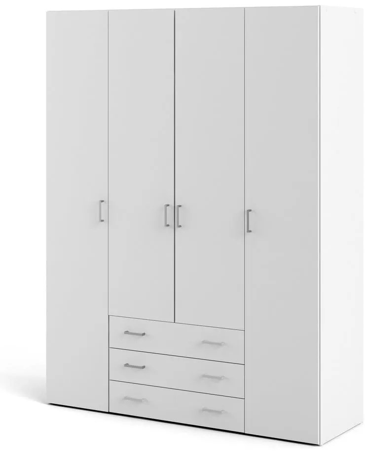 Бял гардероб 154x200 cm Space – Tvilum