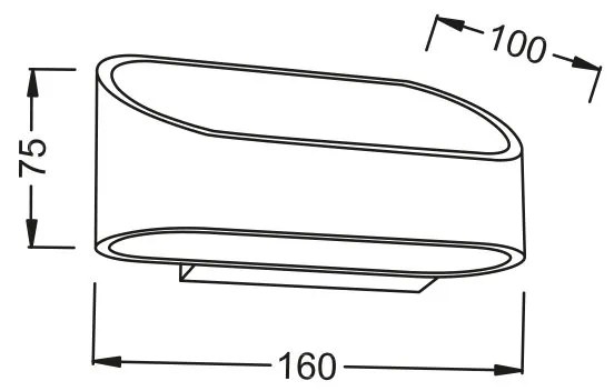 Аплик за стена Polt-Black