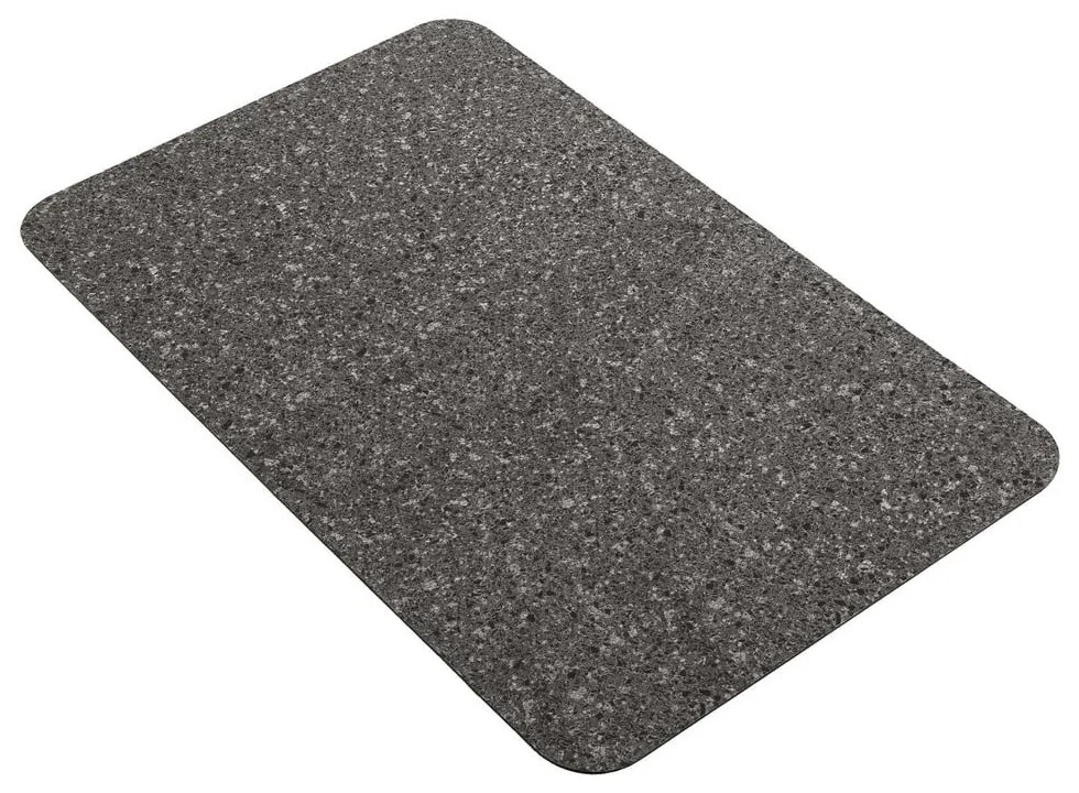 Антрацитен килим за баня 50x80 cm Granite – douceur d'intérieur