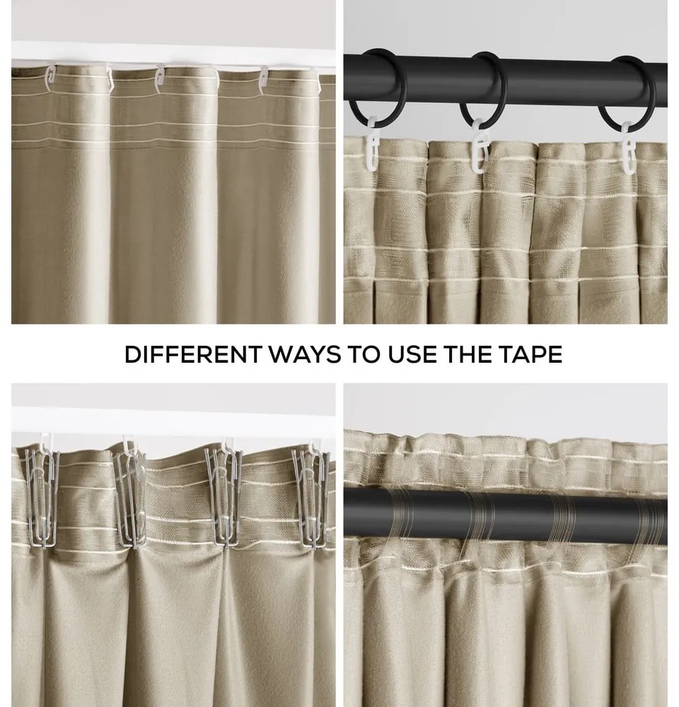 Кафяво/бежово dimout перде 140x245 cm Pleat – Restilo