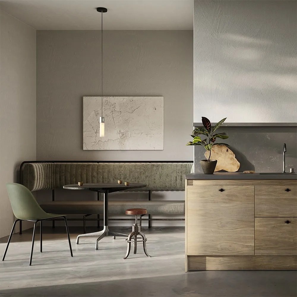 Сиво димируемо висящо осветително тяло ø 6 cm Basalt - tala