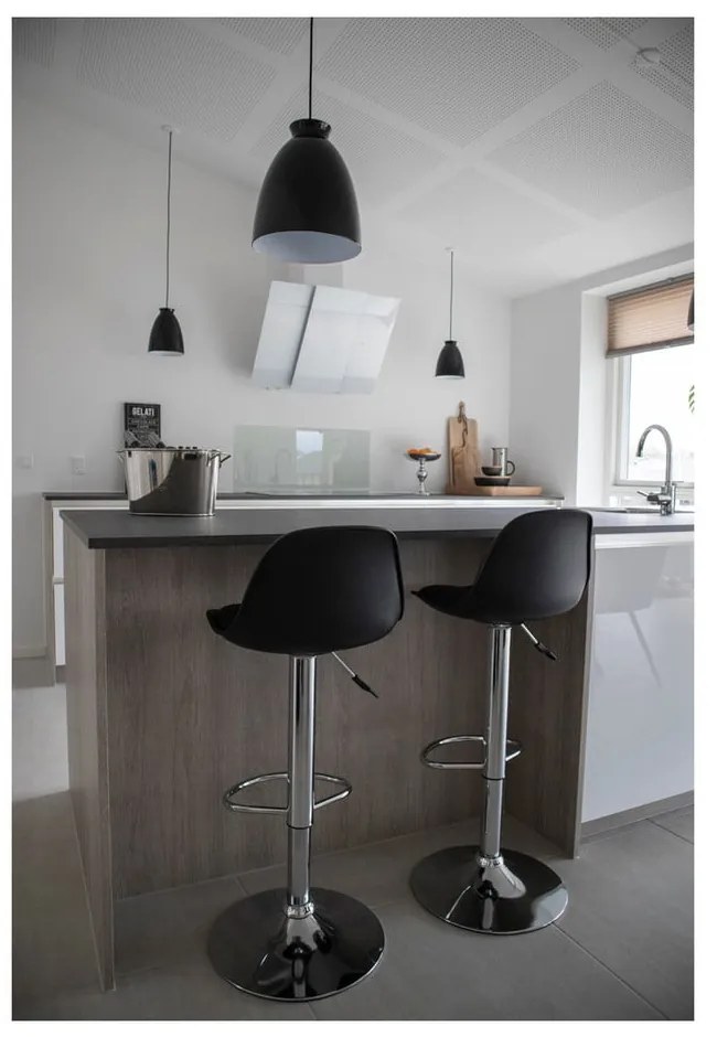 Черни въртящи се бар столове в комплект от 2 броя 82 cm Trondheim - House Nordic