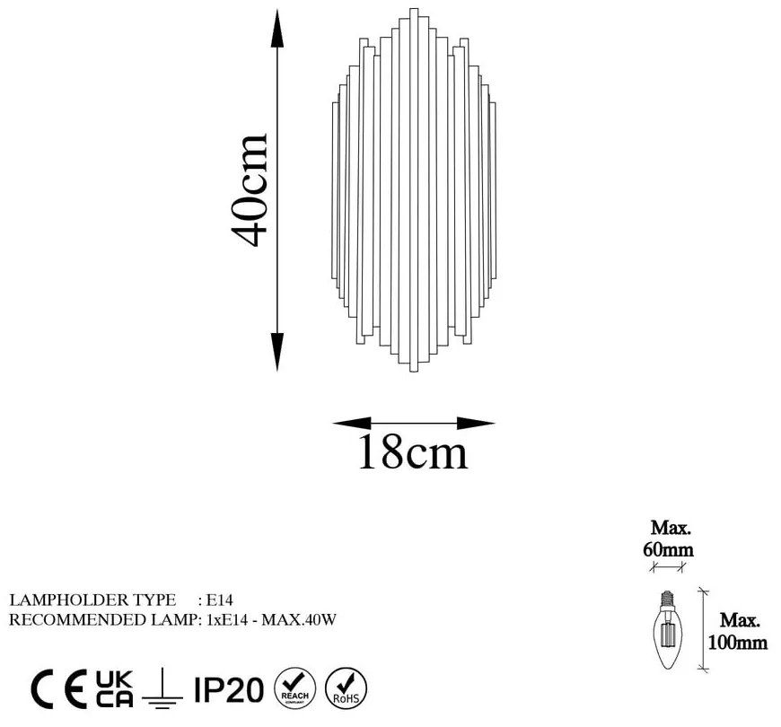 Стенна лампа в златист цвят Kara – Opviq lights