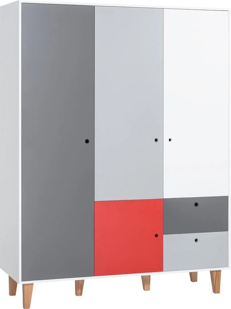 Гардероб Concept Трикрилен-розов