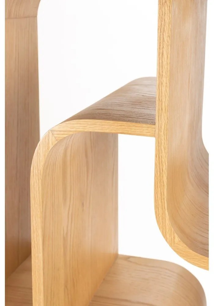 Библиотека от масивен дъб в естествен цвят 60x160x35 cm Seven – Zuiver