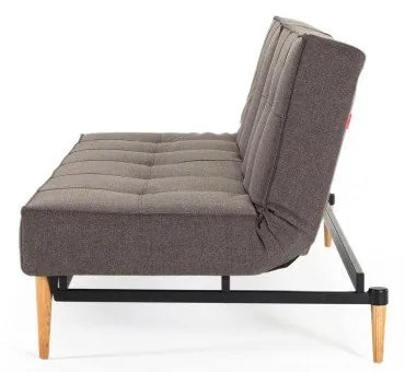 Тъмносив разтегателен диван с дървена основа Flashtex Dark Grey Splitback - Innovation