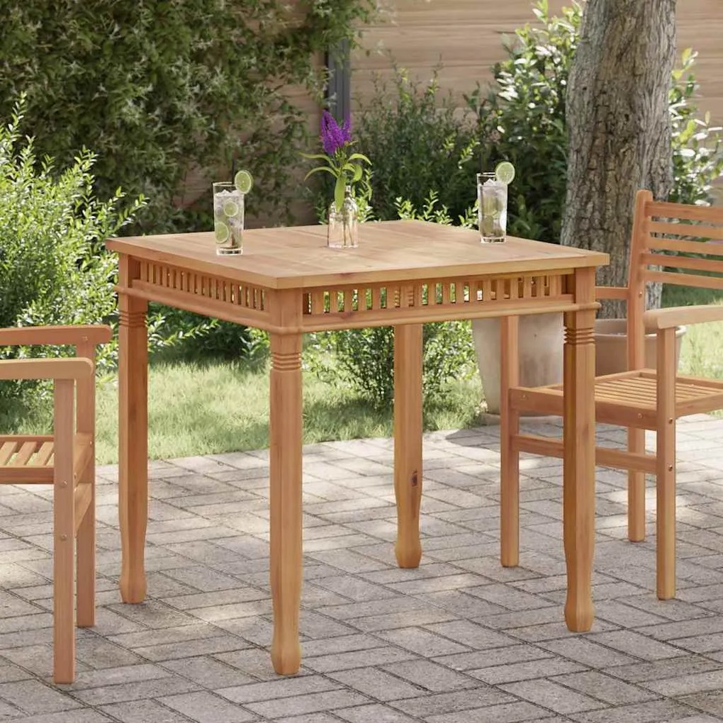 49384 vidaXL Градинска трапезна маса, 80x80x80 cм, тиково дърво масив